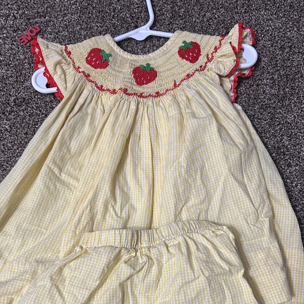 Yellow Gingham Kids Pajamas